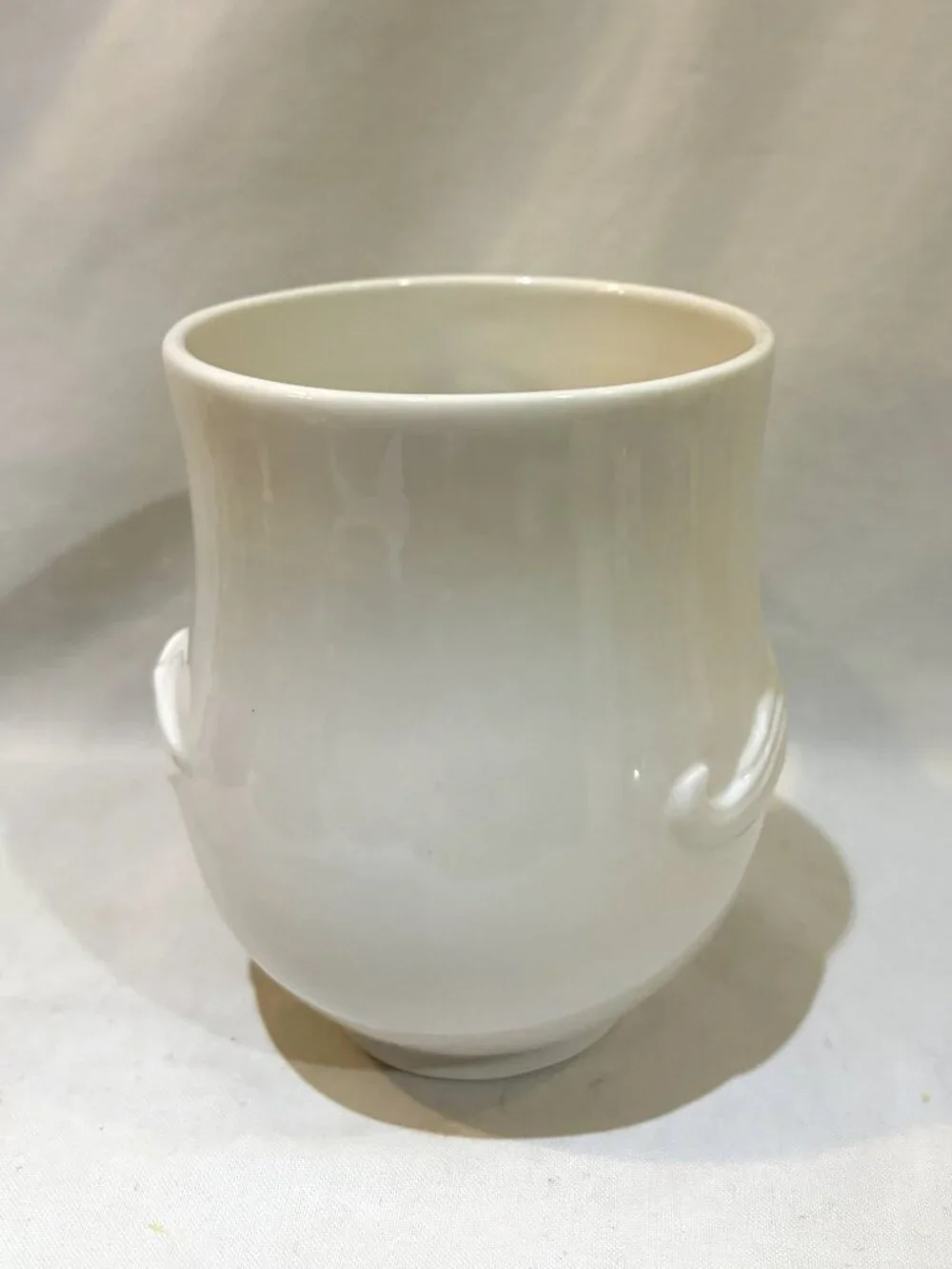 Jonathan Adler Mr & Mrs Muse Mug Sculptured Lip Mustache White Porcelain
